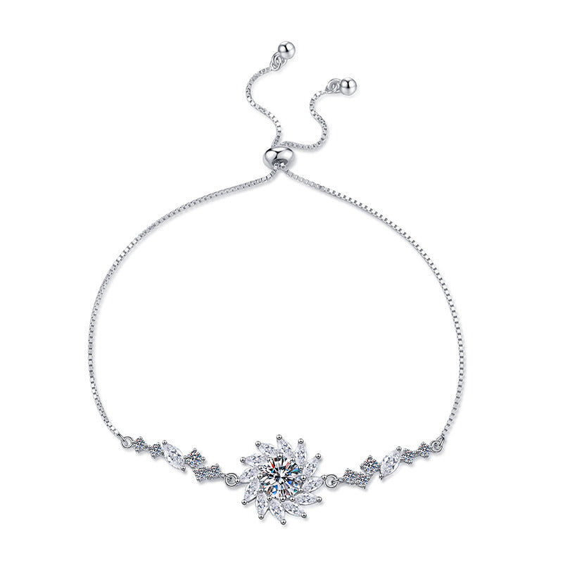 [Riva Jewelry]RADIANT SUNFLOWER MOISSANITE BRACELET