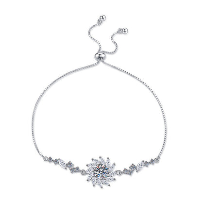 [Riva Jewelry]RADIANT SUNFLOWER MOISSANITE BRACELET