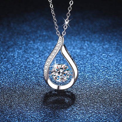 [Riva Jewelry]DANCING WATER DROP MOISSANITE NECKLACE