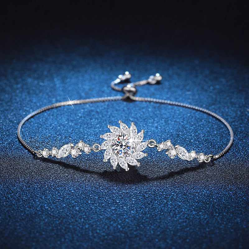 [Riva Jewelry]RADIANT SUNFLOWER MOISSANITE BRACELET