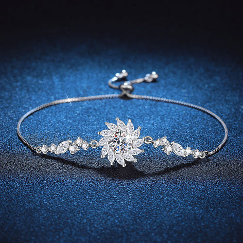 [Riva Jewelry]RADIANT SUNFLOWER MOISSANITE BRACELET