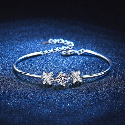 [Riva Jewelry]ELEGANT BOW-KNOT MOISSANITE BRACELET