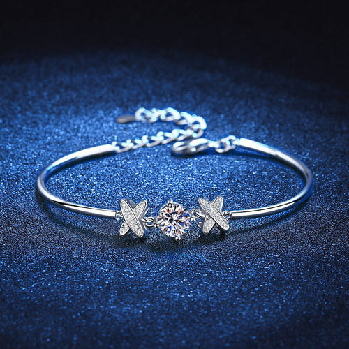 [Riva Jewelry]ELEGANT BOW-KNOT MOISSANITE BRACELET