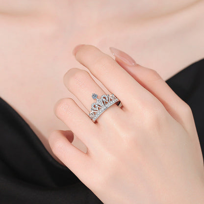[Riva Jewelry]DREAMY CROWN MOISSANITE RING - 1.2CT ELEGANT PRINCESS STYLE