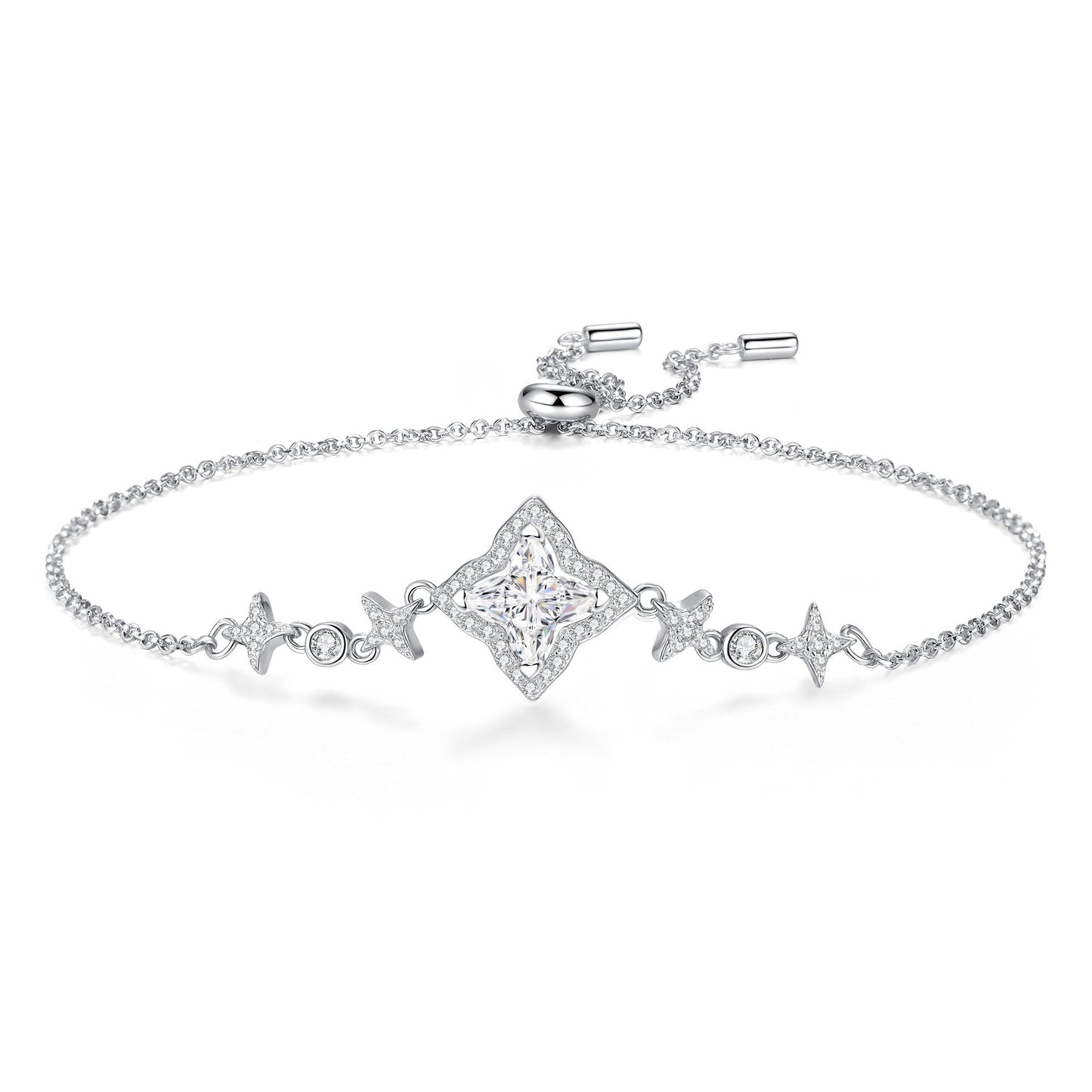 [Riva Jewelry]MARQUISE-CLOVER MOISSANITE BRACELET