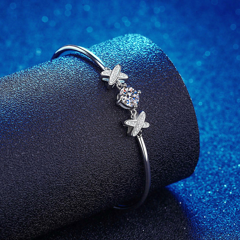 [Riva Jewelry]ELEGANT BOW-KNOT MOISSANITE BRACELET