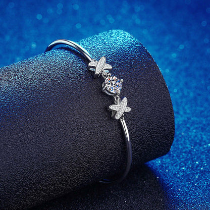 [Riva Jewelry]ELEGANT BOW-KNOT MOISSANITE BRACELET