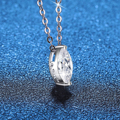 [Riva Jewelry]SOPHISTICATED MARQUISE-CUT MOISSANITE PENDANT NECKLACE