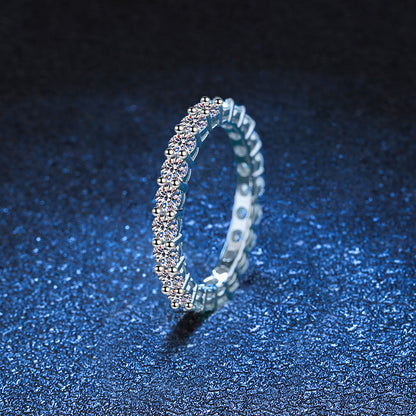 [Riva Jewelry]LUXURIOUS 2.2 CARAT FULL ETERNITY MOISSANITE RING