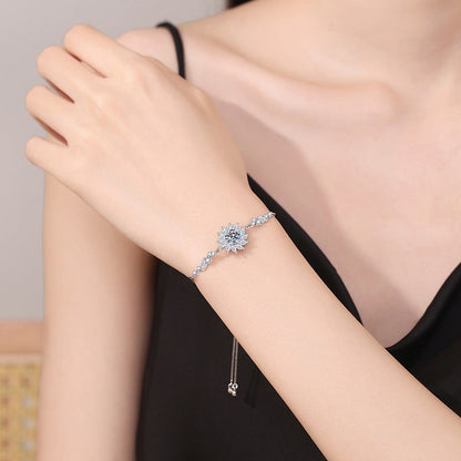 [Riva Jewelry]RADIANT SUNFLOWER MOISSANITE BRACELET