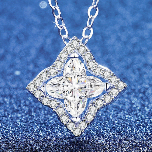 [Riva Jewelry]STAR-CLOVER MOISSANITE NECKLACE