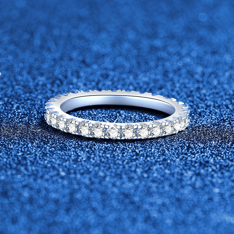 [Riva Jewelry]DAINTY 0.87CT FULL ETERNITY MOISSANITE RING