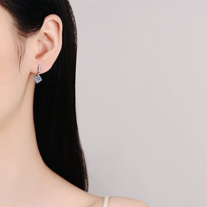 [Riva Jewelry]DYNAMIC TASSEL MOISSANITE DROP EARRINGS
