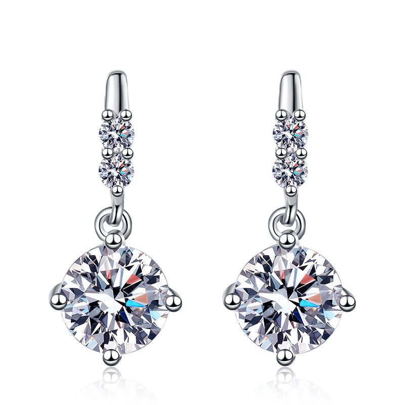 [Riva Jewelry]DYNAMIC TASSEL MOISSANITE DROP EARRINGS