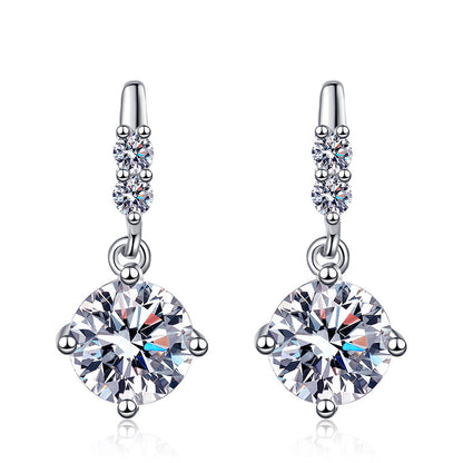 [Riva Jewelry]DYNAMIC TASSEL MOISSANITE DROP EARRINGS