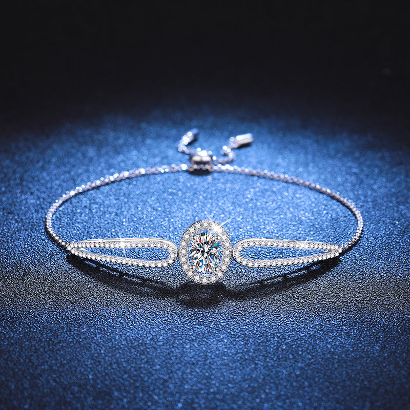[Riva Jewelry]"PIGEON'S EGG" TEARDROP MOISSANITE BRACELET