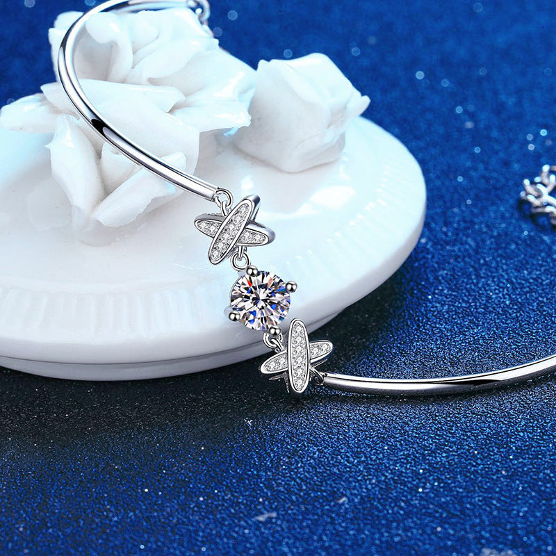 [Riva Jewelry]ELEGANT BOW-KNOT MOISSANITE BRACELET