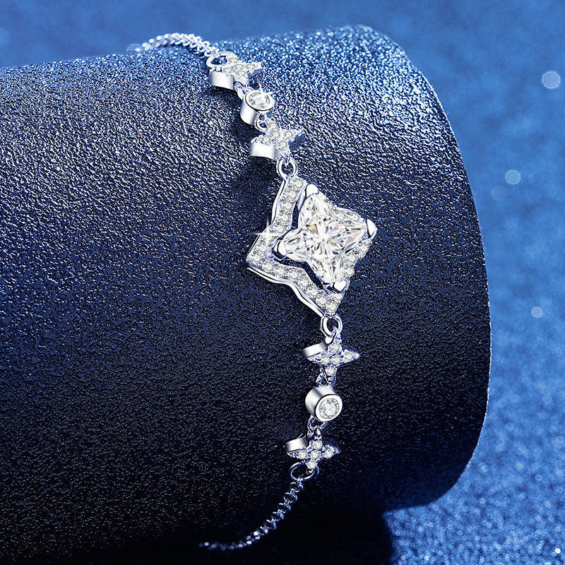 [Riva Jewelry]MARQUISE-CLOVER MOISSANITE BRACELET