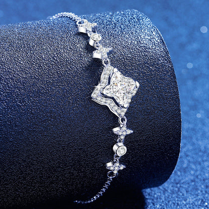 [Riva Jewelry]MARQUISE-CLOVER MOISSANITE BRACELET
