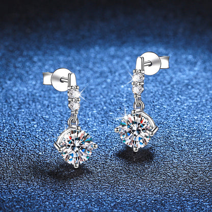 [Riva Jewelry]DYNAMIC TASSEL MOISSANITE DROP EARRINGS