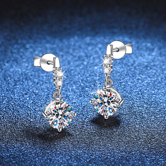 [Riva Jewelry]DYNAMIC TASSEL MOISSANITE DROP EARRINGS