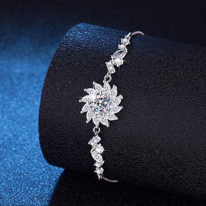 [Riva Jewelry]RADIANT SUNFLOWER MOISSANITE BRACELET