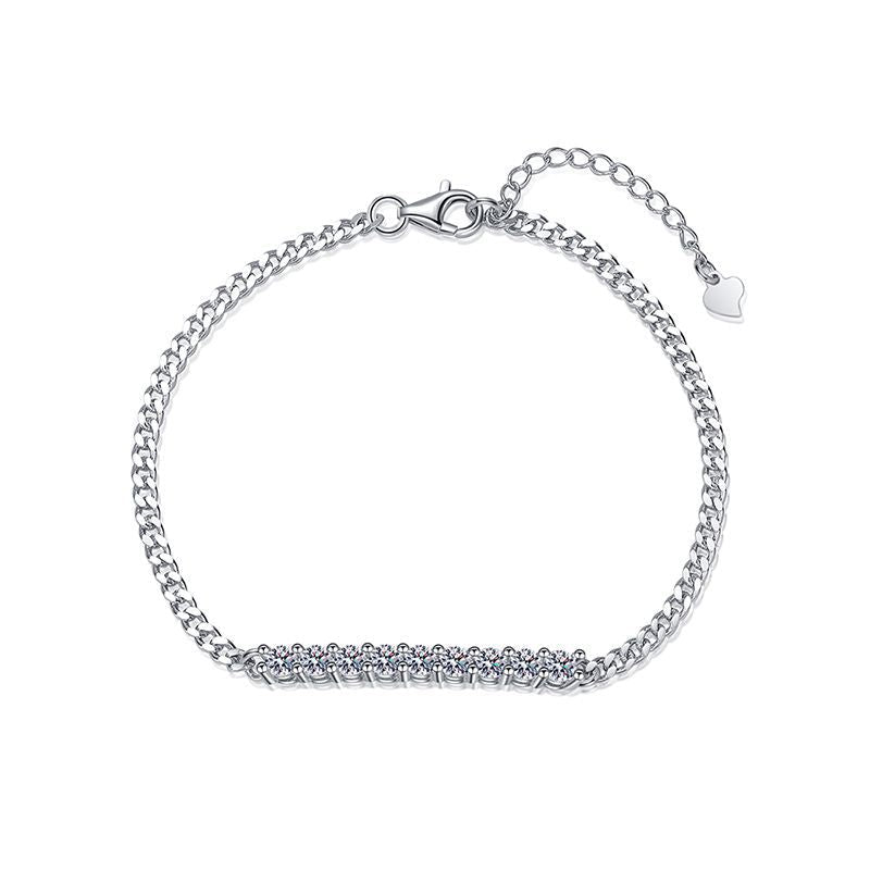 [Riva Jewelry]SMILING CURVE MOISSANITE BRACELET