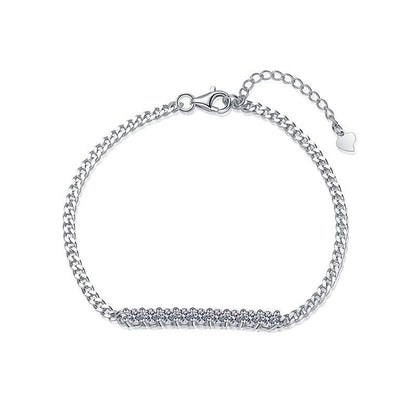 [Riva Jewelry]SMILING CURVE MOISSANITE BRACELET