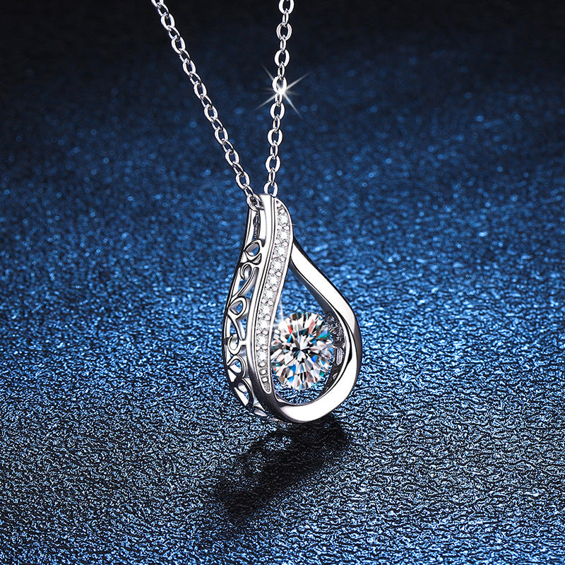 [Riva Jewelry]DANCING WATER DROP MOISSANITE NECKLACE