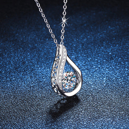 [Riva Jewelry]DANCING WATER DROP MOISSANITE NECKLACE