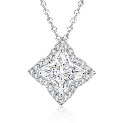 [Riva Jewelry]STAR-CLOVER MOISSANITE NECKLACE