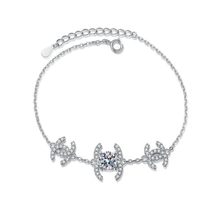[Riva Jewelry]CLASSIC INTERLOCKING MOISSANITE BRACELET