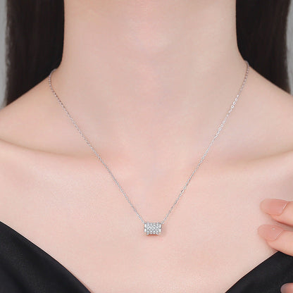 [Riva Jewelry]FULL-PAVE "HOURGLASS" MOISSANITE NECKLACE