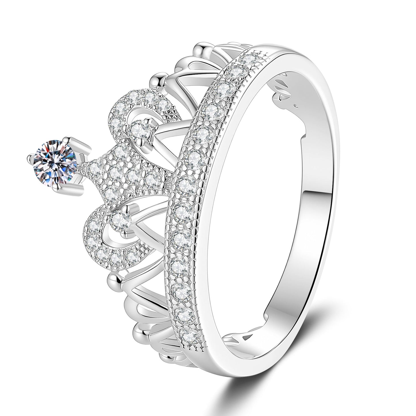 [Riva Jewelry]DREAMY CROWN MOISSANITE RING - 1.2CT ELEGANT PRINCESS STYLE