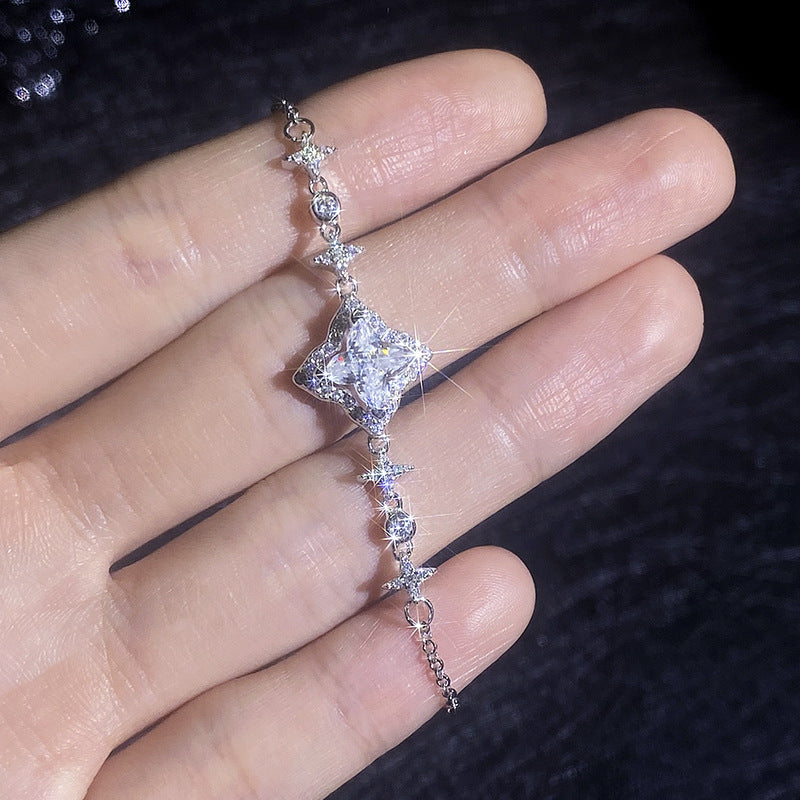 [Riva Jewelry]MARQUISE-CLOVER MOISSANITE BRACELET