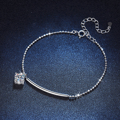 [Riva Jewelry]ELEGANT HALF-MOON CURVE MOISSANITE BRACELET
