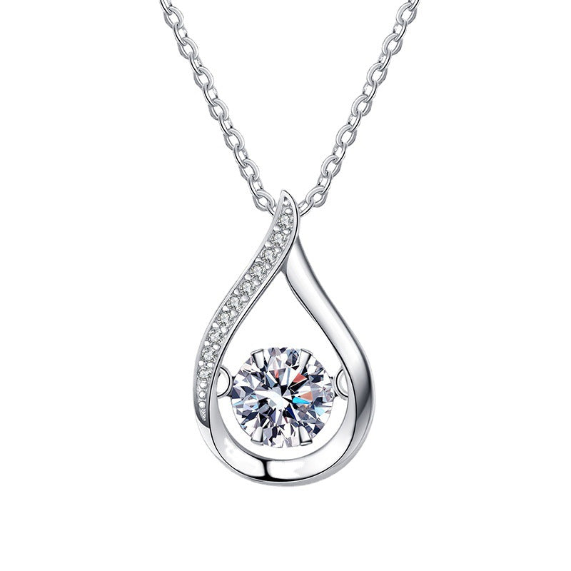 [Riva Jewelry]DANCING WATER DROP MOISSANITE NECKLACE