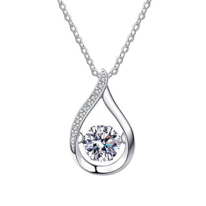 [Riva Jewelry]DANCING WATER DROP MOISSANITE NECKLACE