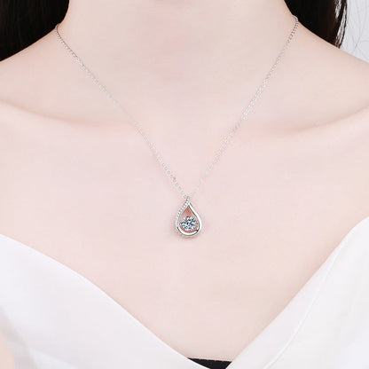 [Riva Jewelry]DANCING WATER DROP MOISSANITE NECKLACE