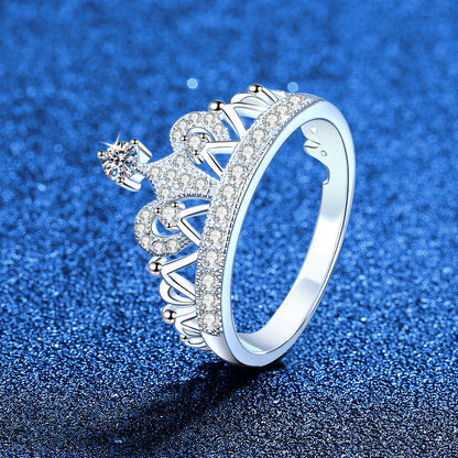 [Riva Jewelry]DREAMY CROWN MOISSANITE RING - 1.2CT ELEGANT PRINCESS STYLE