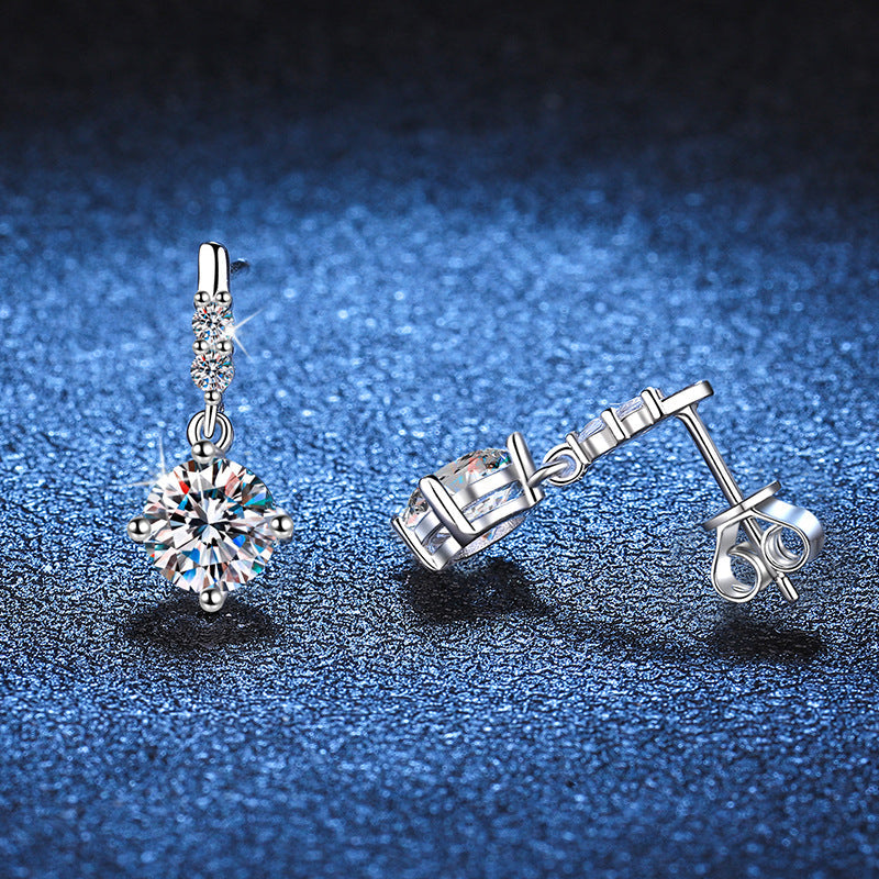 [Riva Jewelry]DYNAMIC TASSEL MOISSANITE DROP EARRINGS