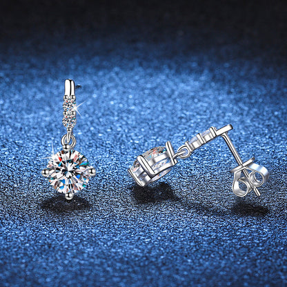 [Riva Jewelry]DYNAMIC TASSEL MOISSANITE DROP EARRINGS