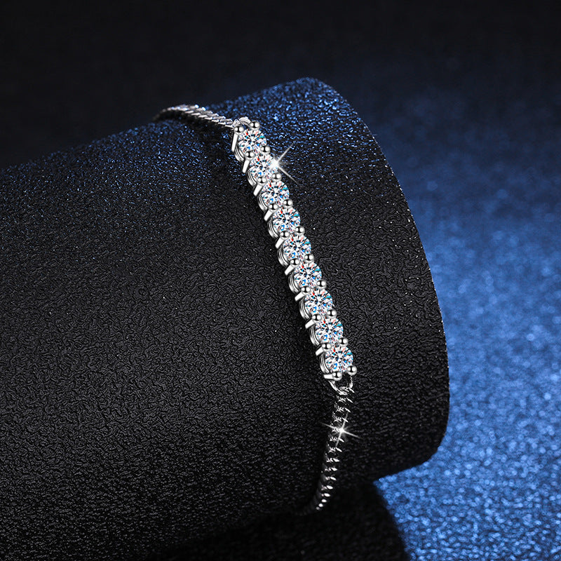 [Riva Jewelry]SMILING CURVE MOISSANITE BRACELET
