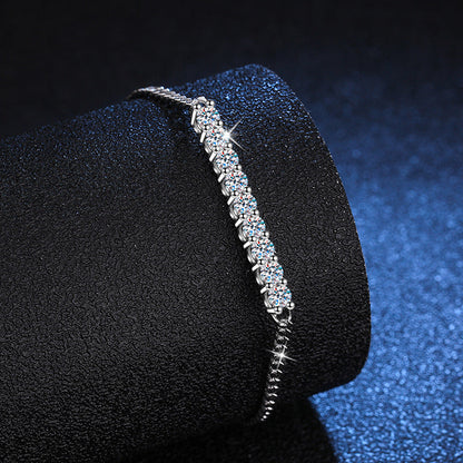 [Riva Jewelry]SMILING CURVE MOISSANITE BRACELET