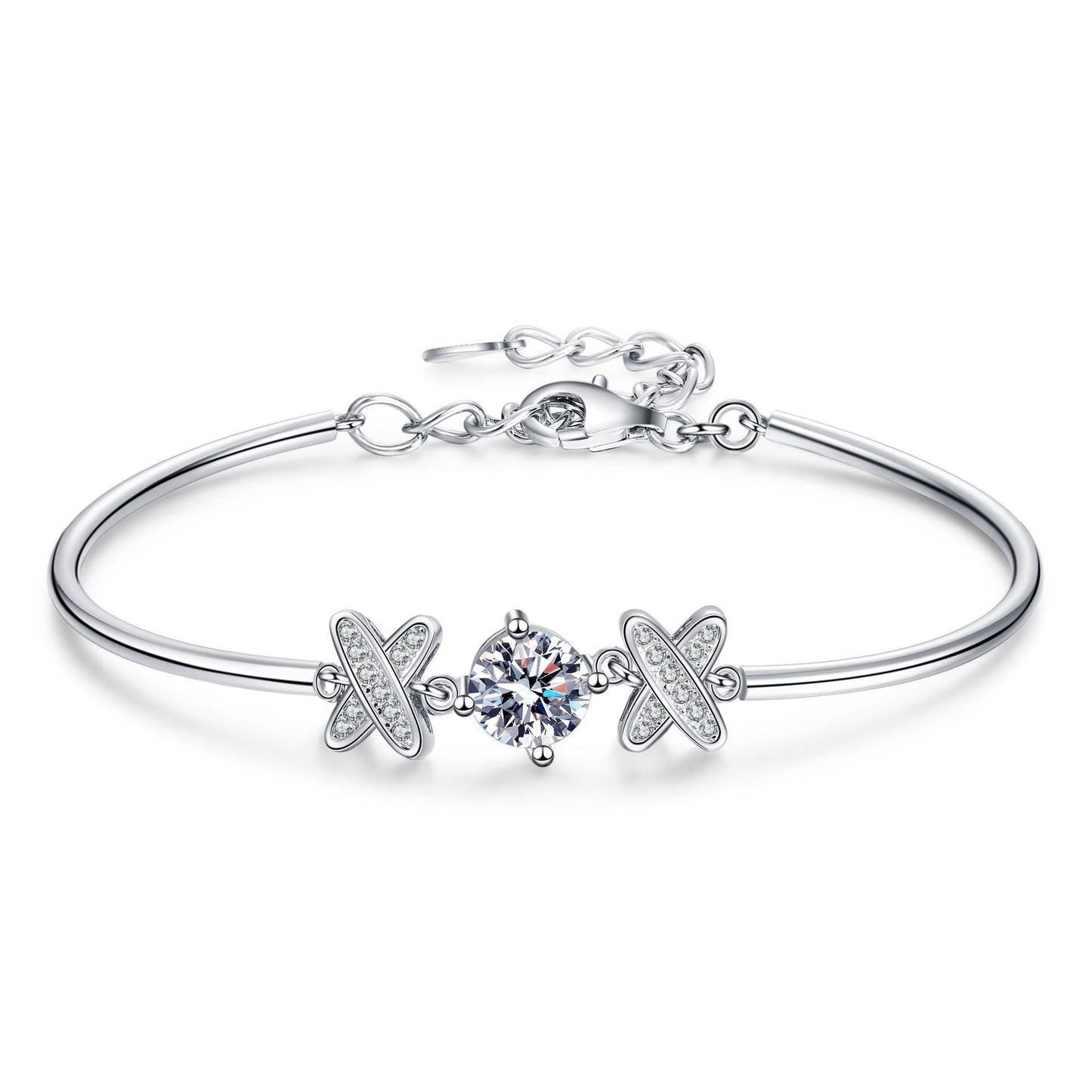 [Riva Jewelry]ELEGANT BOW-KNOT MOISSANITE BRACELET
