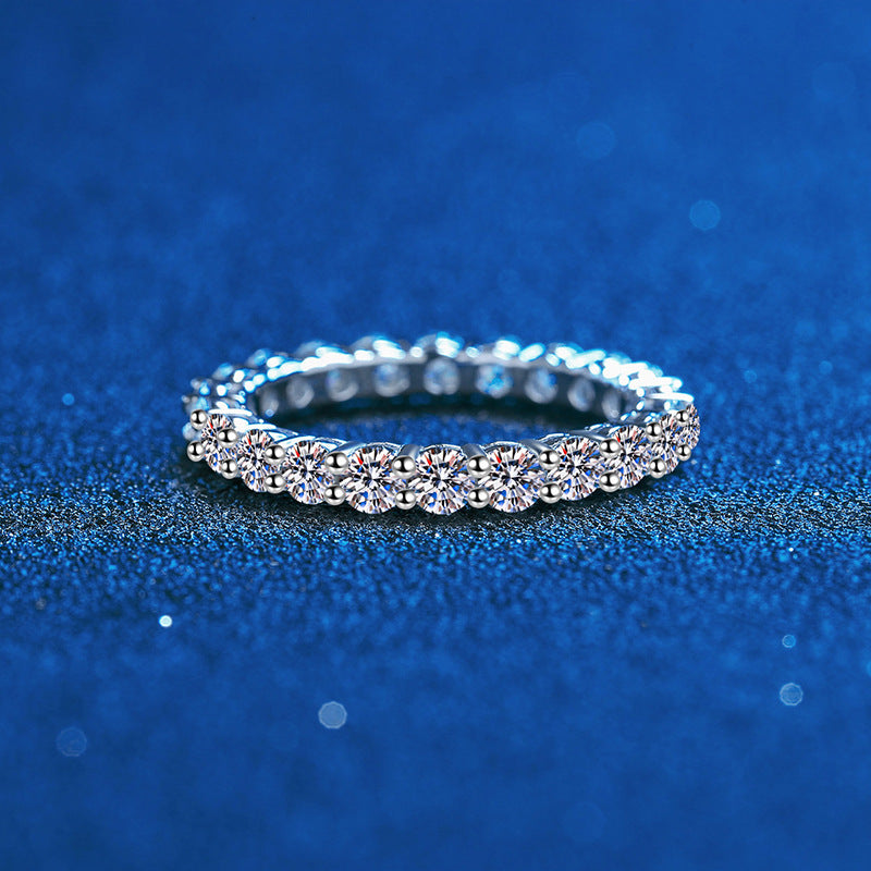[Riva Jewelry]LUXURIOUS 2.2 CARAT FULL ETERNITY MOISSANITE RING