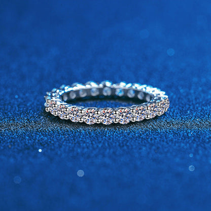 [Riva Jewelry]LUXURIOUS 2.2 CARAT FULL ETERNITY MOISSANITE RING
