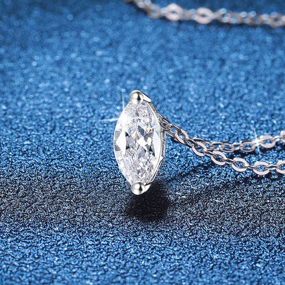 [Riva Jewelry]SOPHISTICATED MARQUISE-CUT MOISSANITE PENDANT NECKLACE