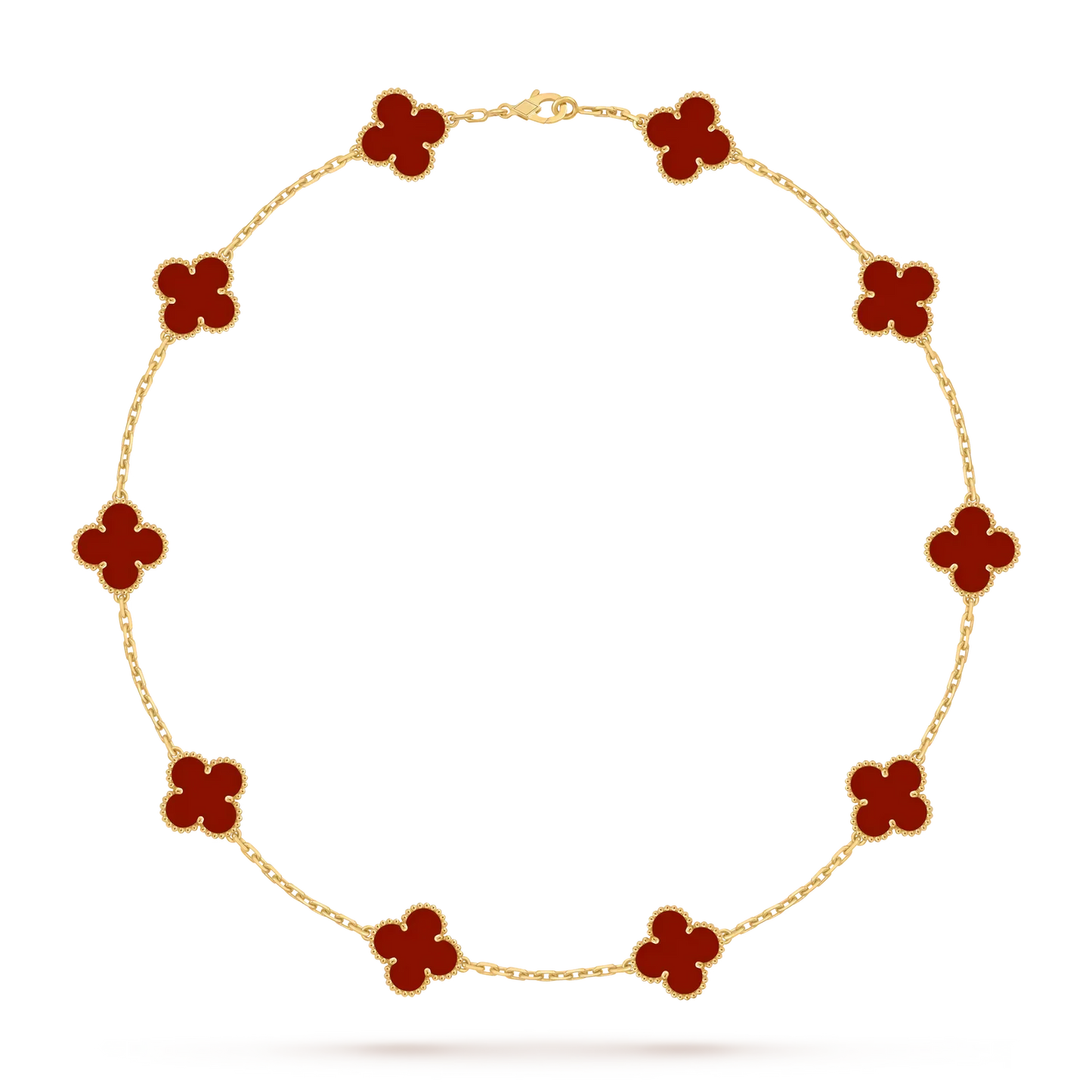 [Riva Jewelry]CLASSIC LUCKY 10-MOTIF CLOVER NECKLACE GOLD COLLECTION
