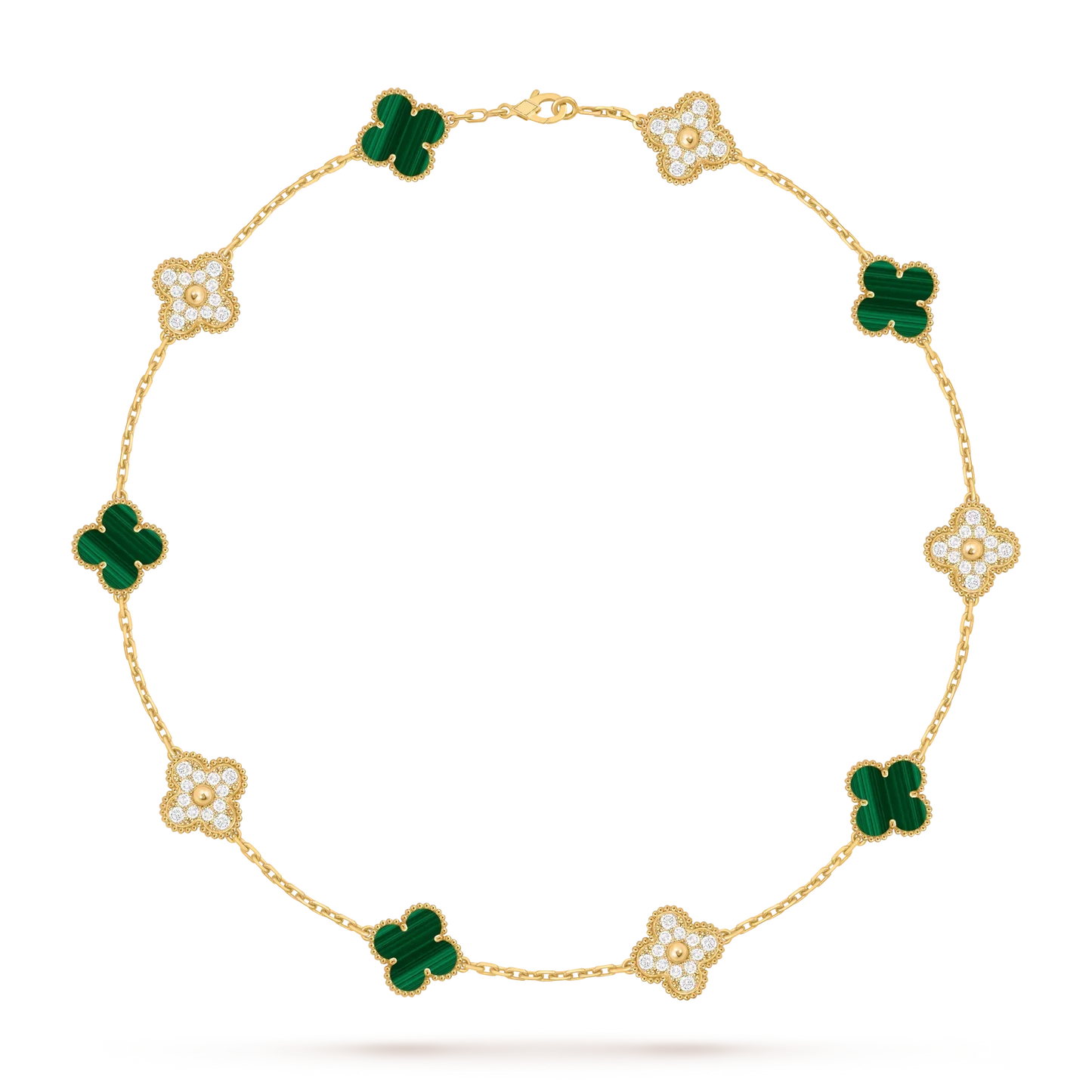 [Riva Jewelry]CLASSIC LUCKY 10-MOTIF CLOVER NECKLACE GOLD COLLECTION